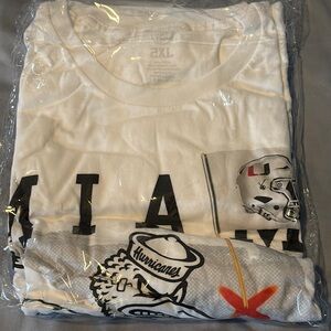 White Miami Hurricanes Graphic T-Shirt